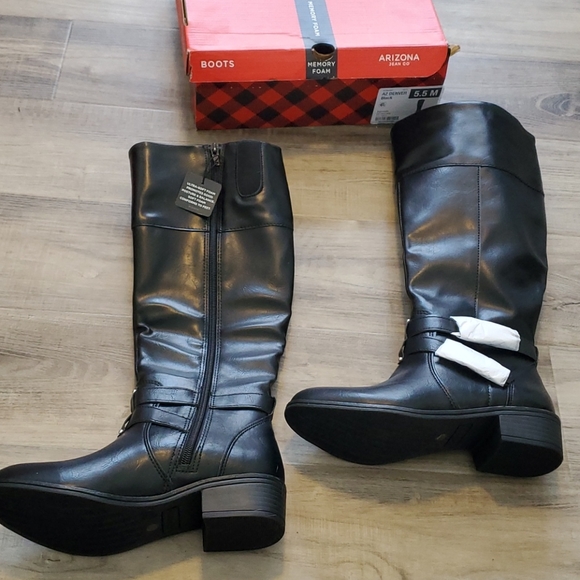 Arizona Womans Denver Riding Boots 5.5M black - Picture 2 of 8